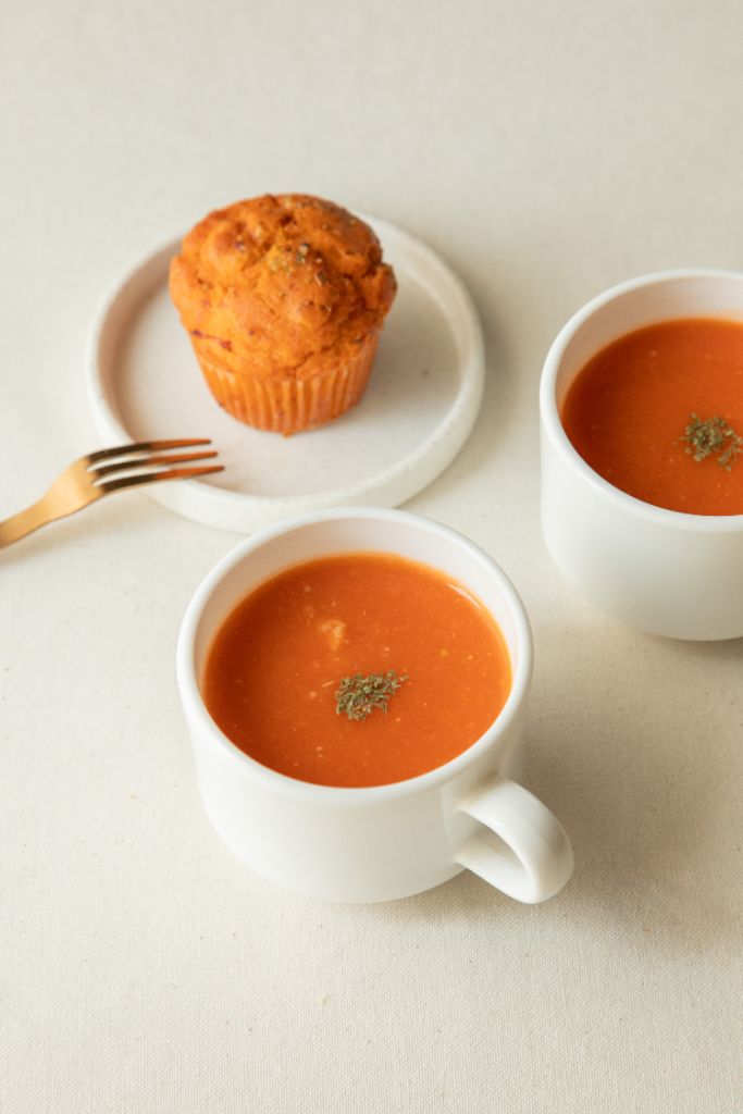 温かなスープとマフィン