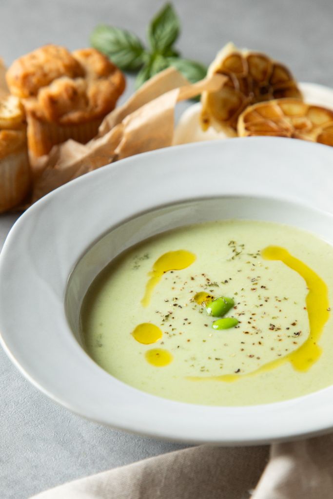 ブロッコリーと枝豆のグリーンポタージュ