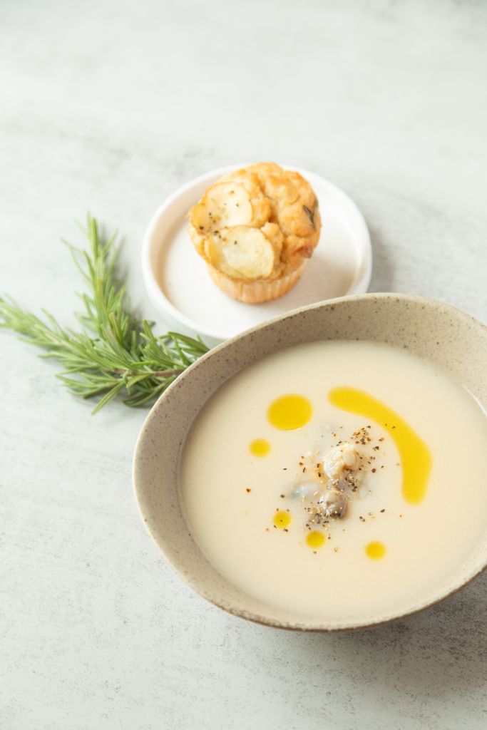 かぶとあさりの和風ポタージュ